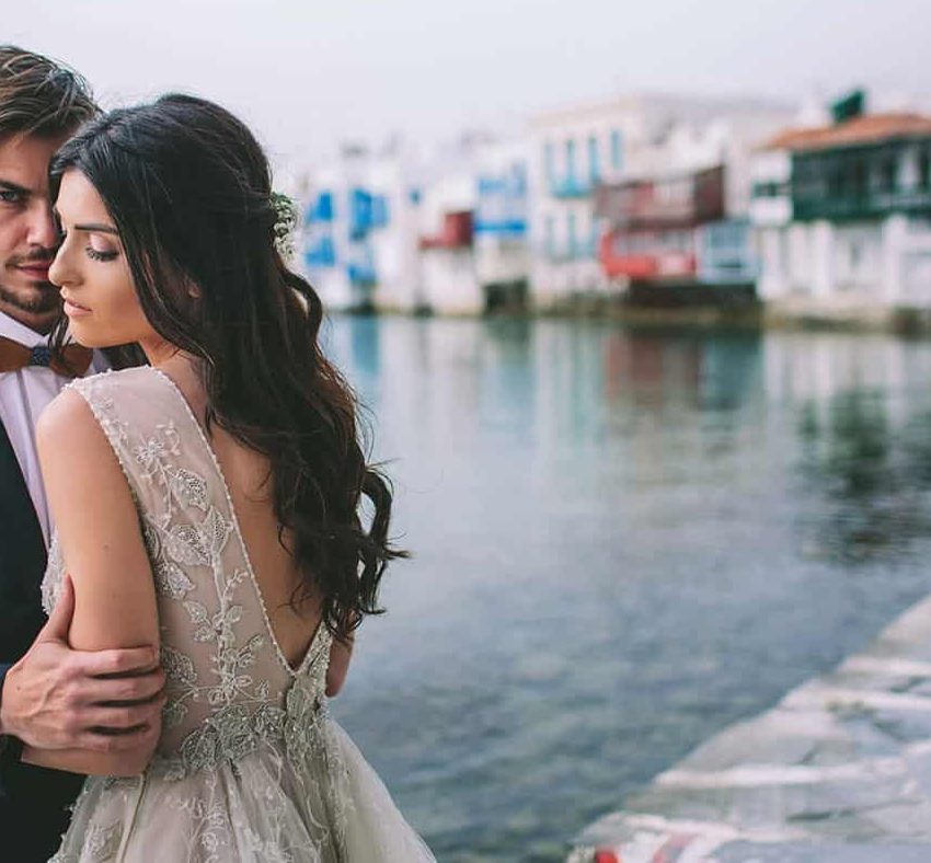 Indigo blue & copper wedding inspiration in Mykonos