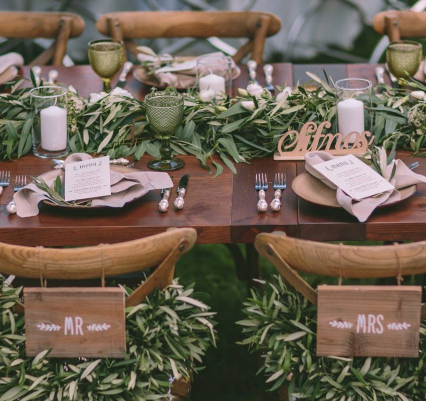 Enchanting olive green wedding