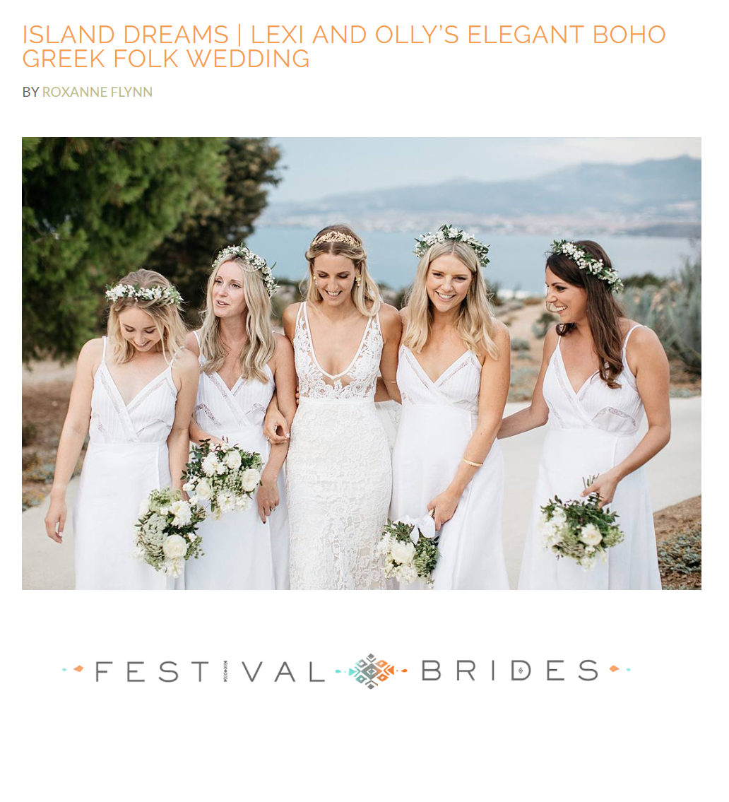 Elegant Greek Destination Wedding Featured in Festival Brides 1