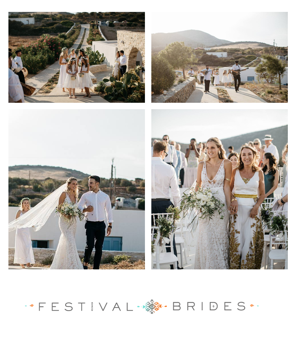 Elegant Greek Destination Wedding Featured in Festival Brides 5