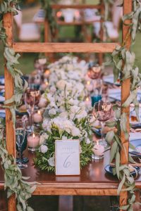 table number in gold frame