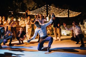 zeibekiko dancing during a wedding