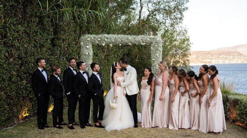 A Truly Magical Outdoor Wedding at Island Private House in Athens